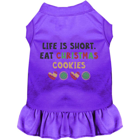 Eat Christmas Cookies Pet Dress - Screen Print Dog Dresses