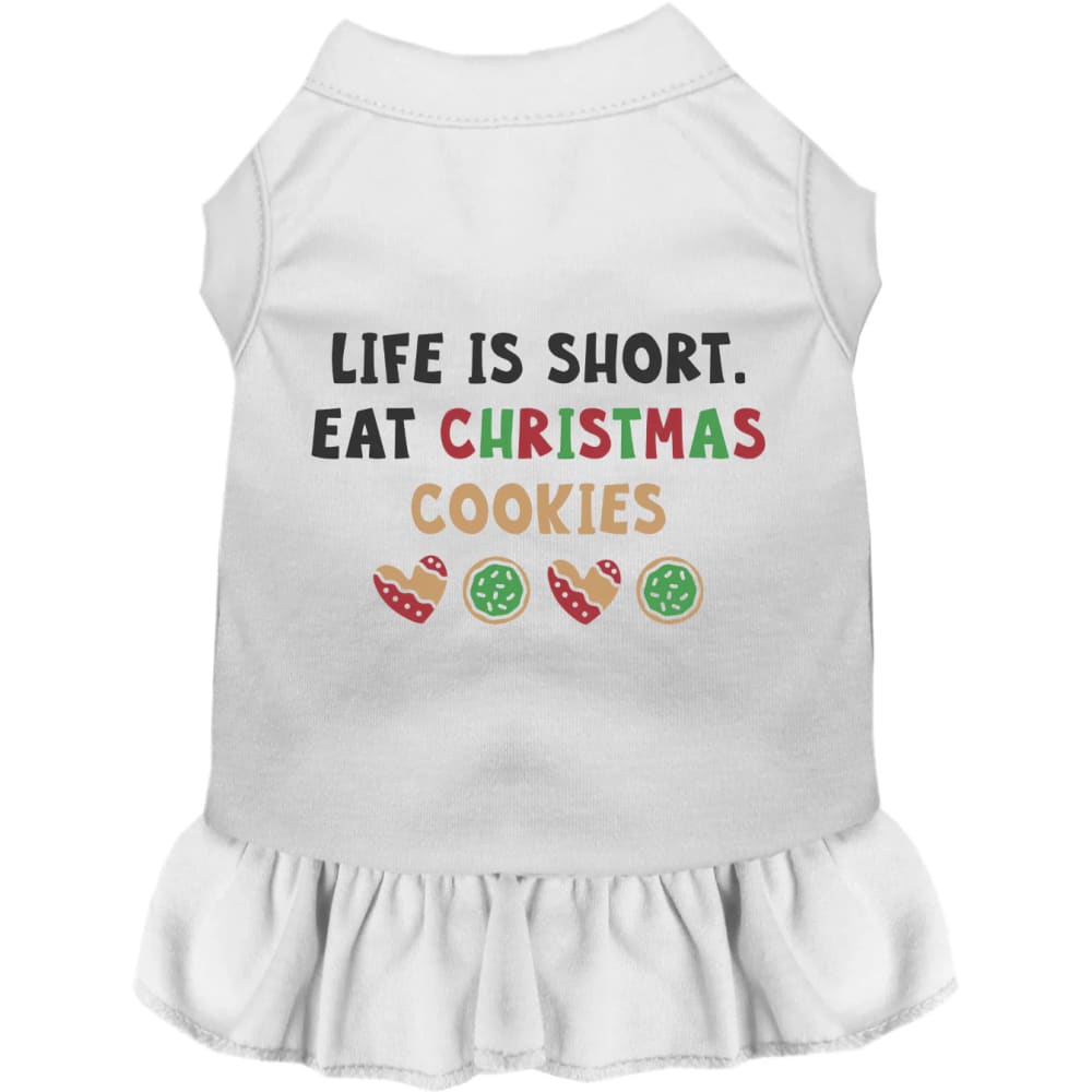 Eat Christmas Cookies Pet Dress - Screen Print Dog Dresses