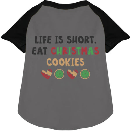 Eat Christmas Cookies Pet Raglan Shirt - Screen Print Shirts