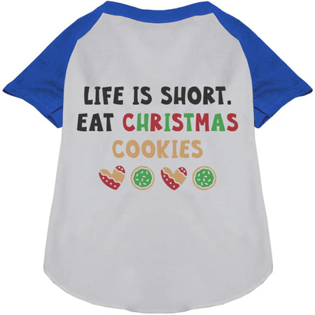 Eat Christmas Cookies Pet Raglan Shirt - Screen Print Shirts