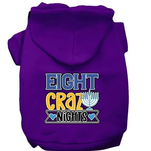 Eight Crazy Nights Hanukkah Pet Hoodie - Hanukkah Hoodie