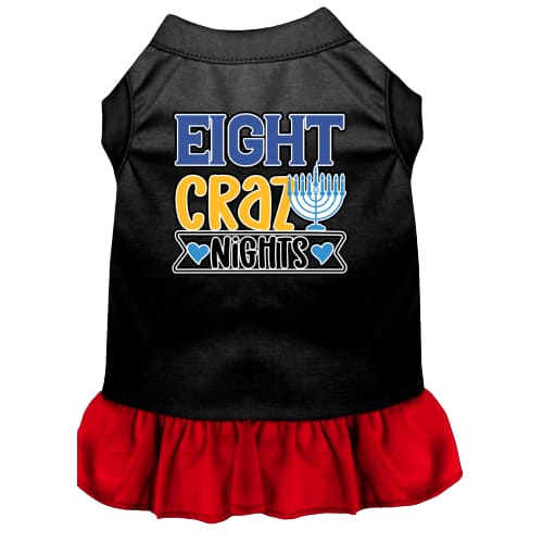 Eight Crazy Nights Screen Print Pet Dress - Hanukkah Dress