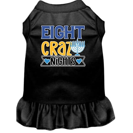 Eight Crazy Nights Screen Print Pet Dress - Hanukkah Dress