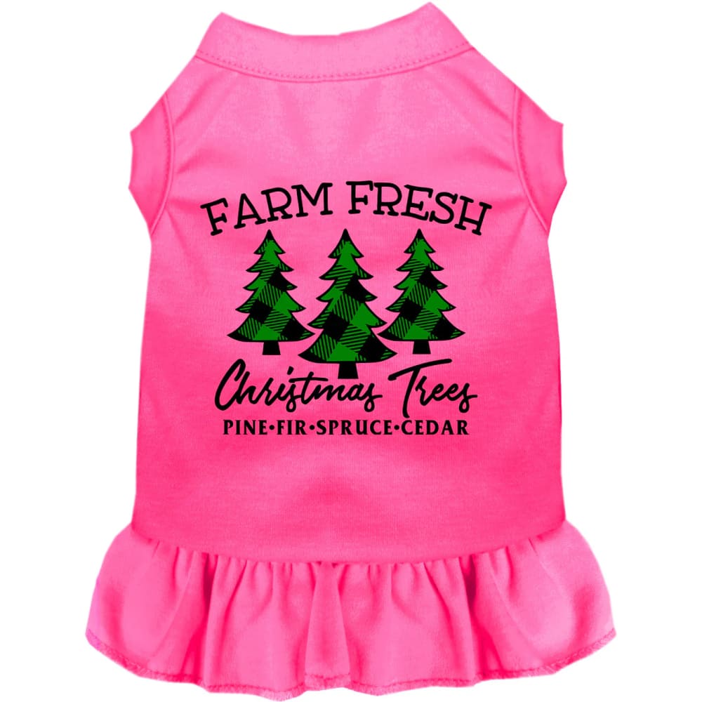 Farm Fresh Christmas Trees Pet Dress - Screen Print Dog