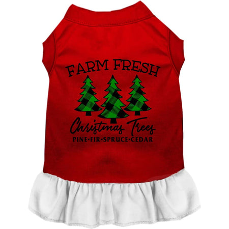 Farm Fresh Christmas Trees Pet Dress - Screen Print Dog