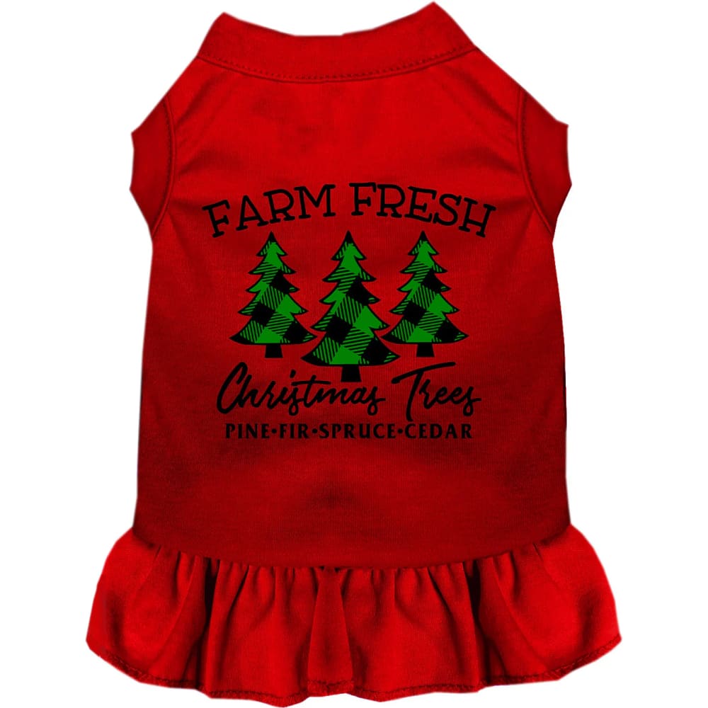 Farm Fresh Christmas Trees Pet Dress - Screen Print Dog