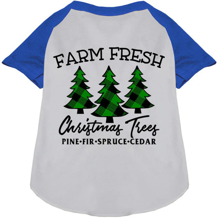 Farm Fresh Christmas Trees Pet Raglan Shirt - Screen Print