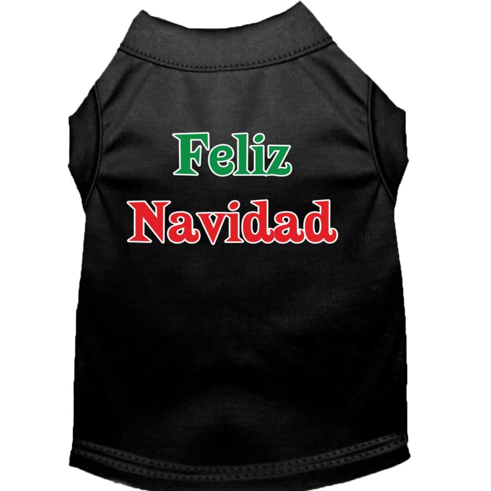 Feliz Navidad Screen Print Pet Shirts - Screen Print Shirts