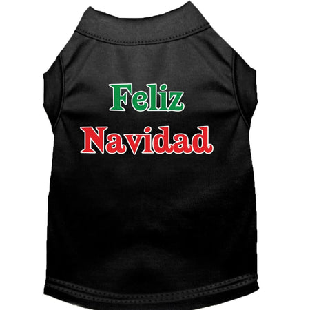 Feliz Navidad Screen Print Pet Shirts - Screen Print Shirts