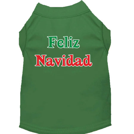 Feliz Navidad Screen Print Pet Shirts - Screen Print Shirts