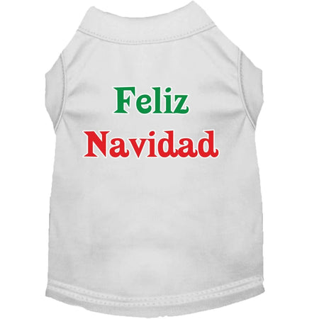 Feliz Navidad Screen Print Pet Shirts - Screen Print Shirts