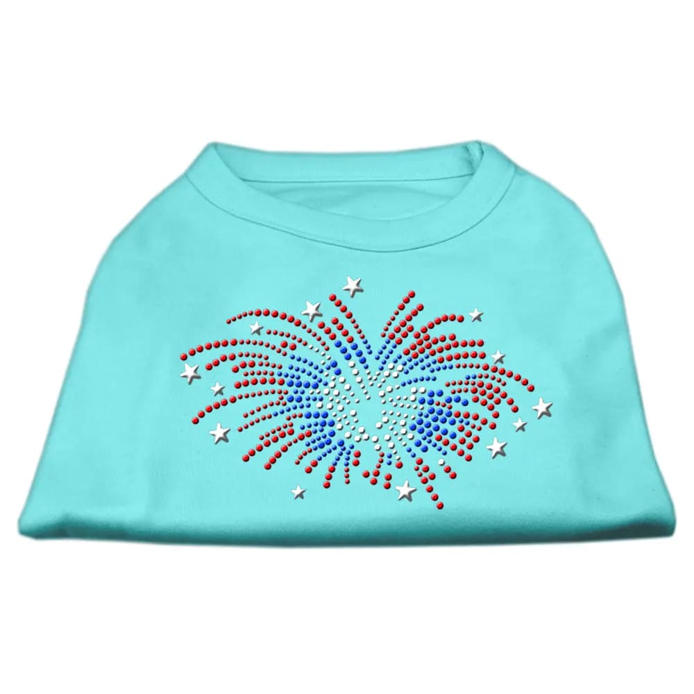 Fireworks Rhinestone Dog Shirt - Rhinestone Pet Shirts