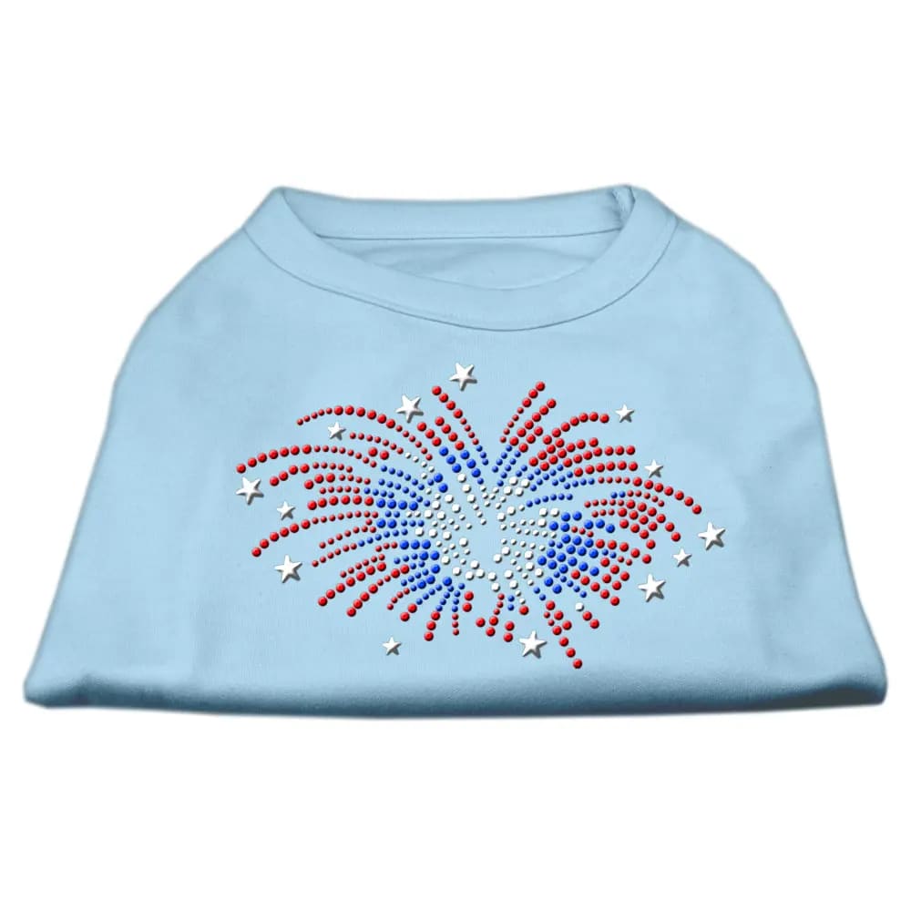 Fireworks Rhinestone Dog Shirt - Rhinestone Pet Shirts