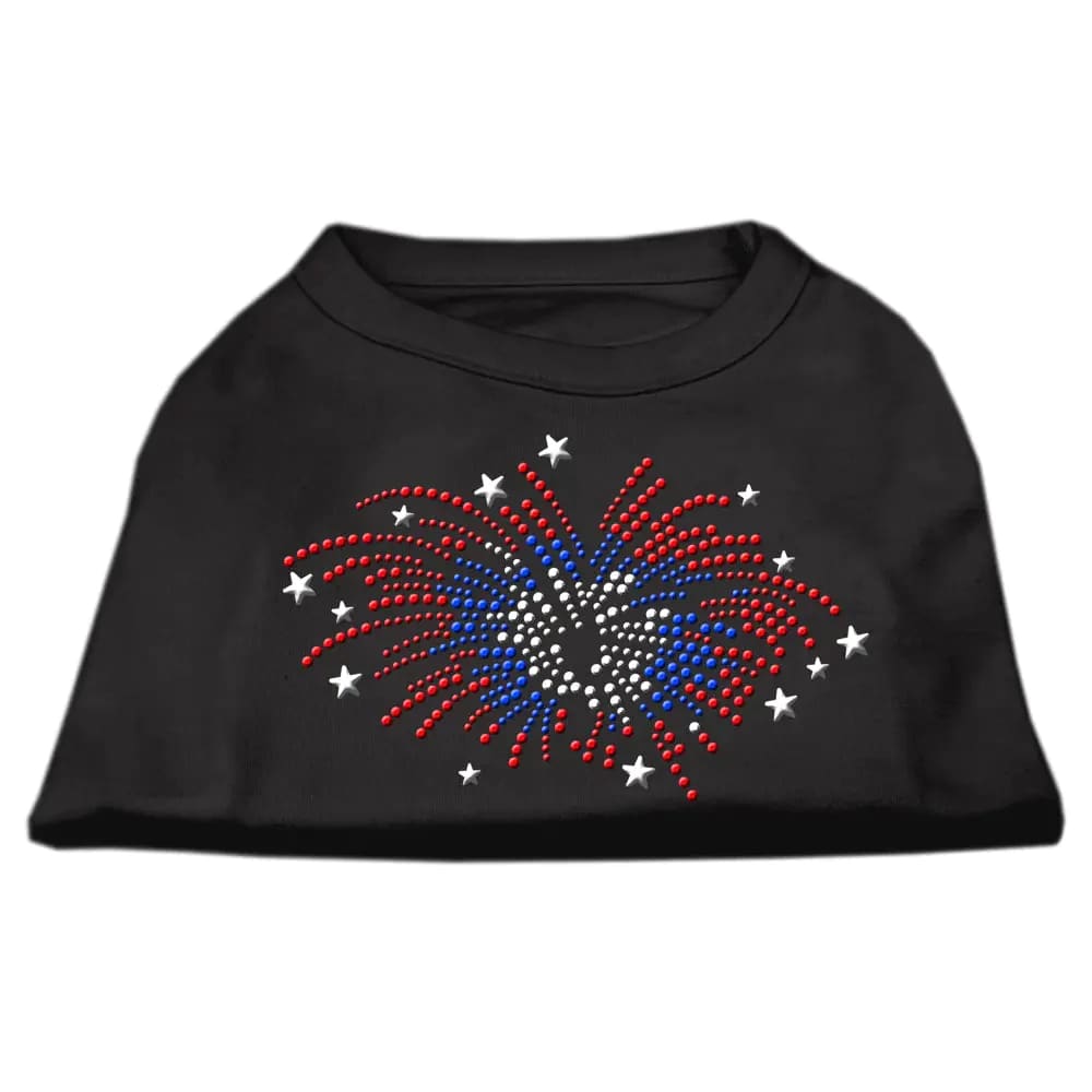 Fireworks Rhinestone Dog Shirt - Rhinestone Pet Shirts