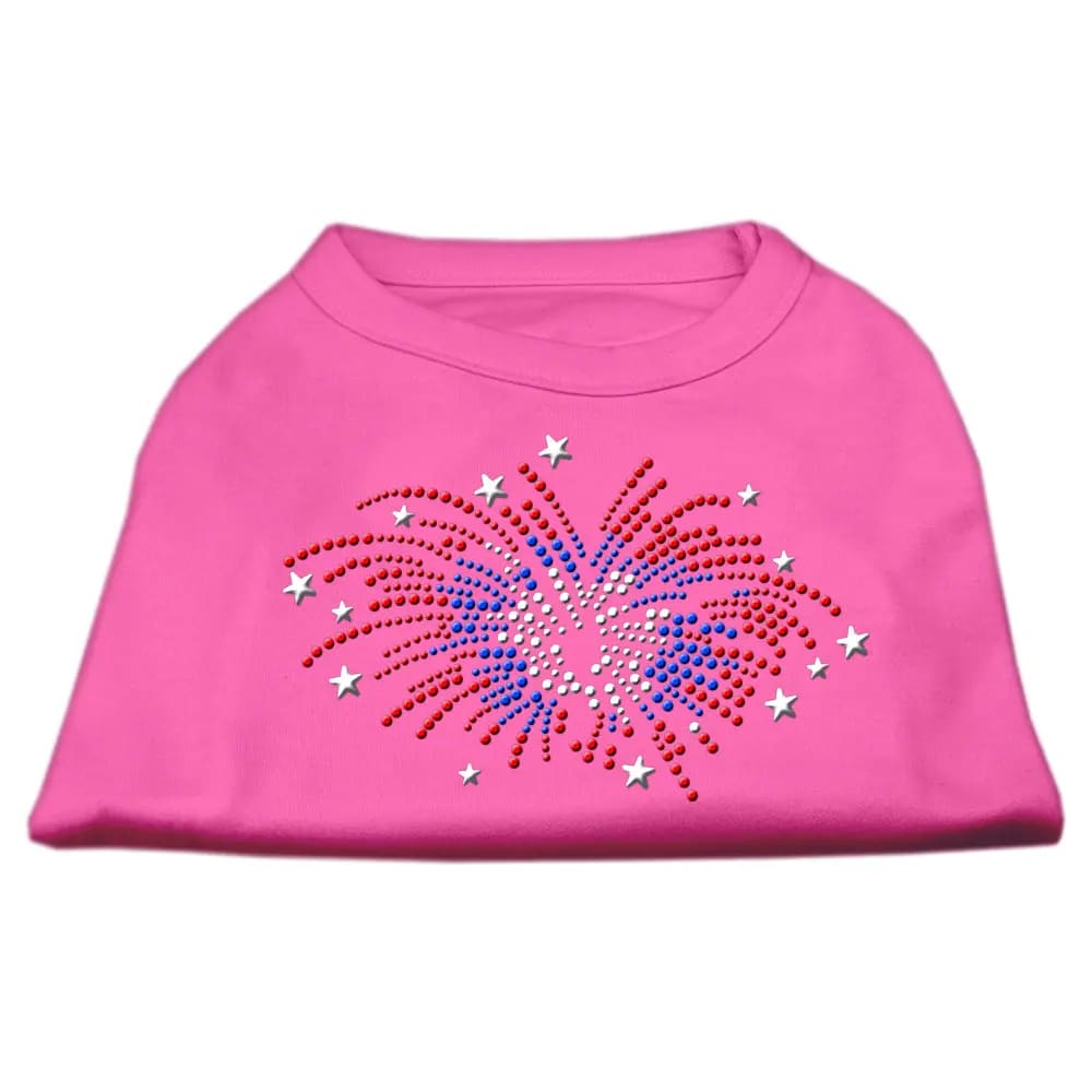 Fireworks Rhinestone Dog Shirt - Rhinestone Pet Shirts