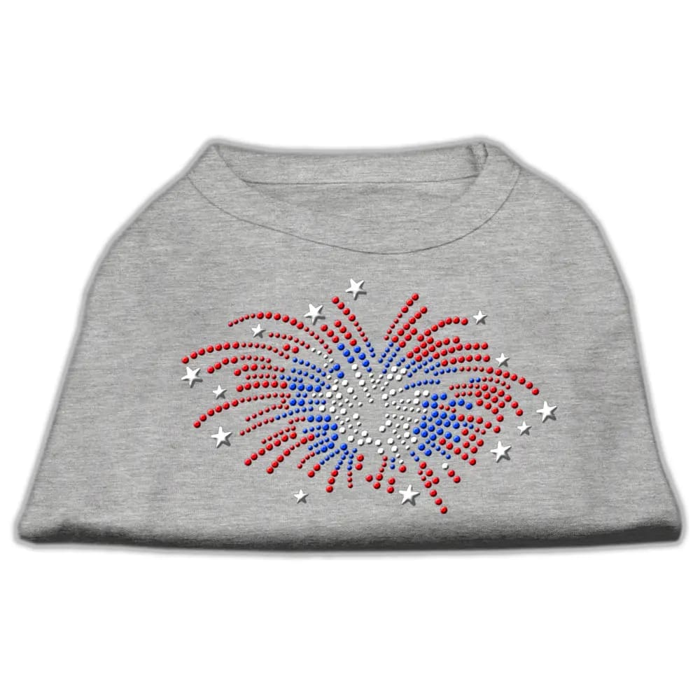 Fireworks Rhinestone Dog Shirt - Rhinestone Pet Shirts