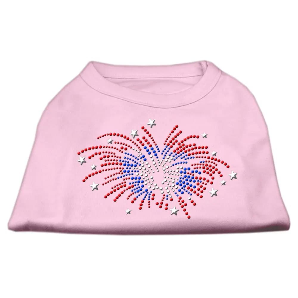 Fireworks Rhinestone Dog Shirt - Rhinestone Pet Shirts