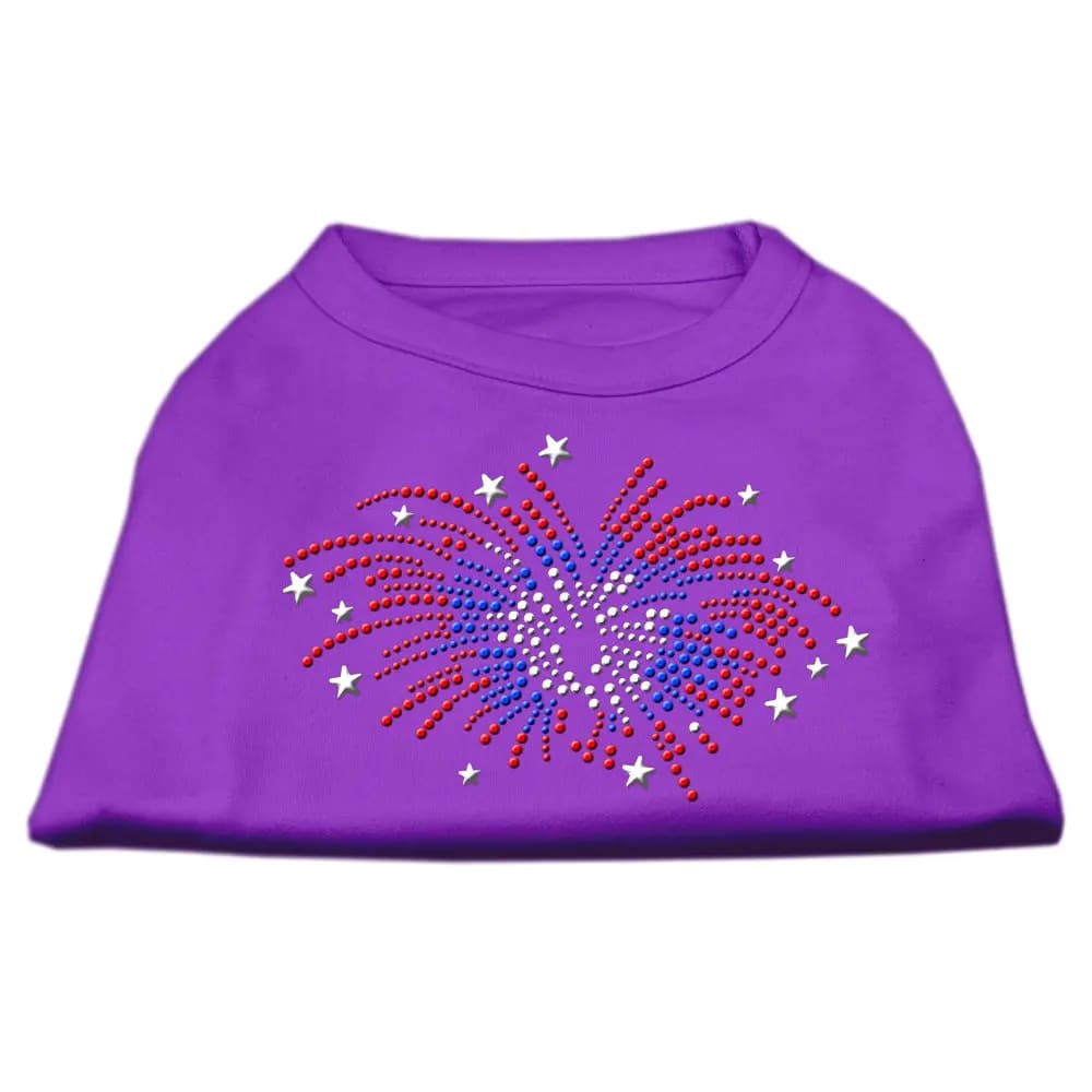 Fireworks Rhinestone Dog Shirt - Rhinestone Pet Shirts