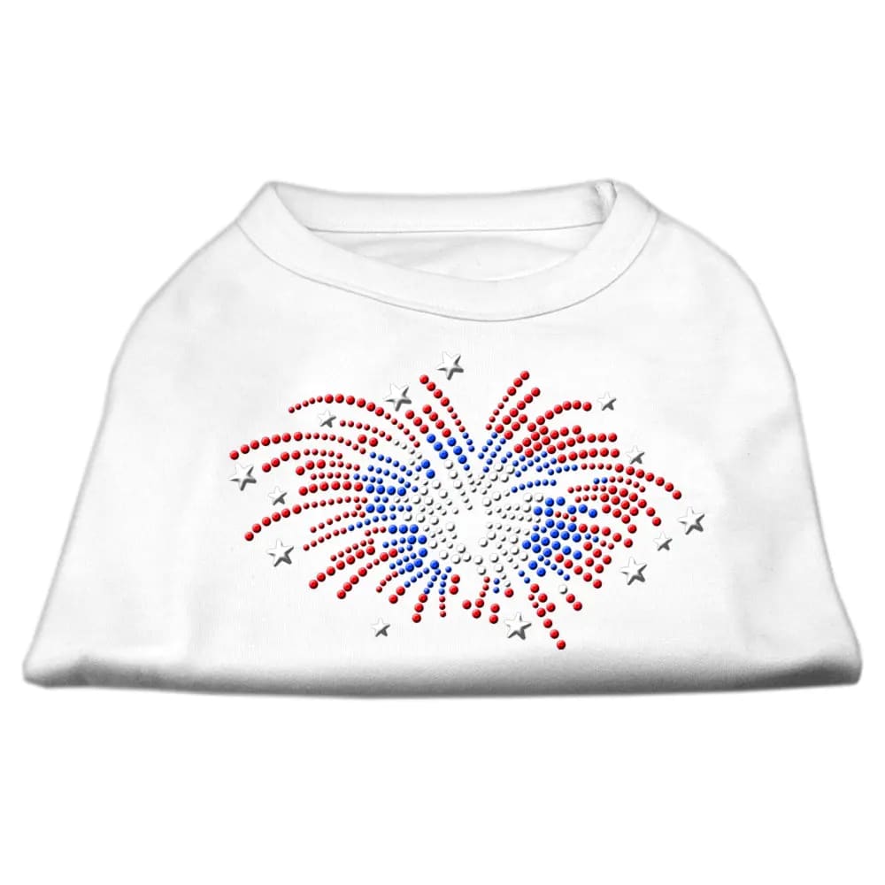 Fireworks Rhinestone Dog Shirt - Rhinestone Pet Shirts