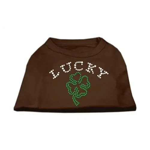 Four Leaf Clover Outline Rhinestone Pet Shirt - Rhinestone