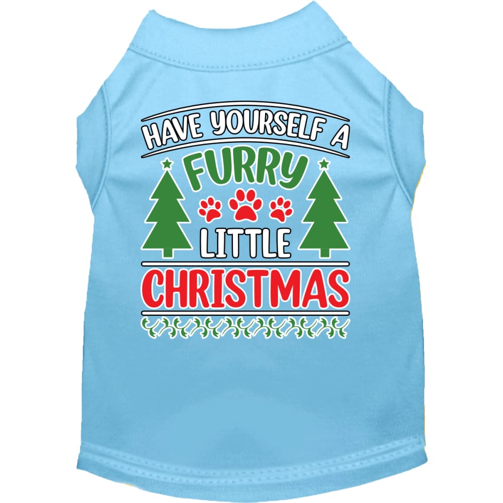 Furry Little Christmas Screen Print Pet Shirt - Screen