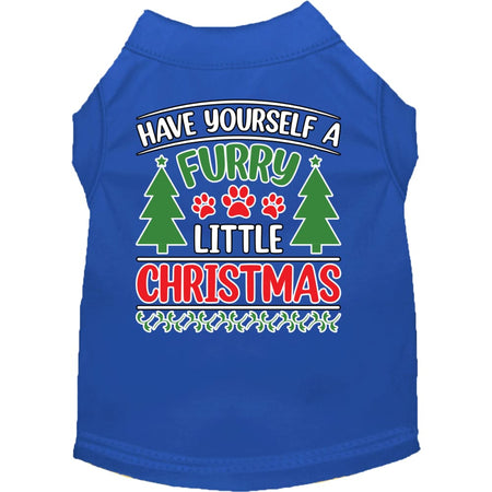 Furry Little Christmas Screen Print Pet Shirt - Screen