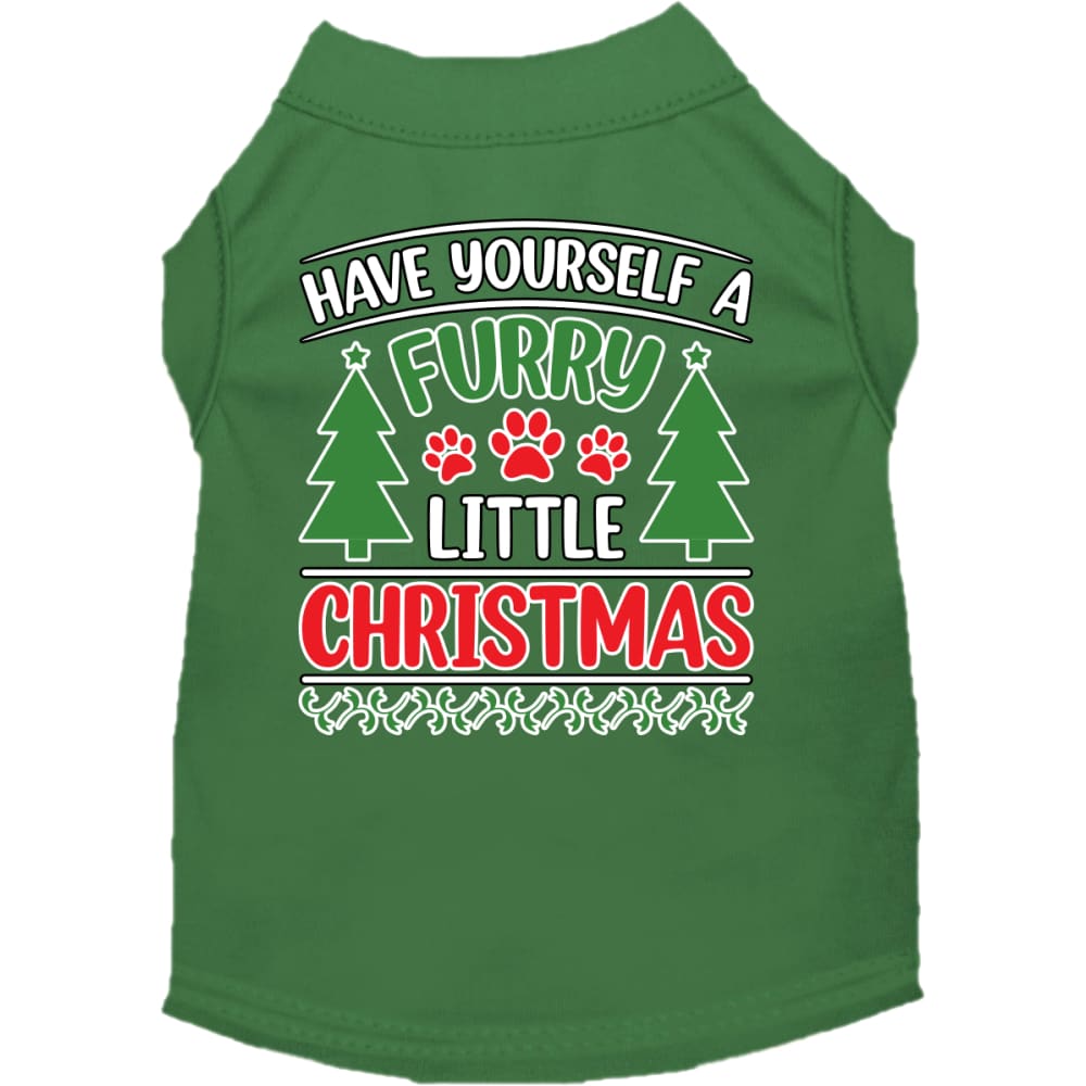 Furry Little Christmas Screen Print Pet Shirt - Screen