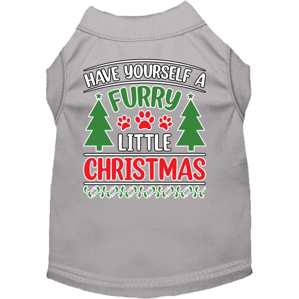 Furry Little Christmas Screen Print Pet Shirt - Screen