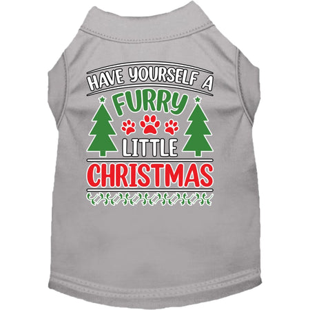 Furry Little Christmas Screen Print Pet Shirt - Screen