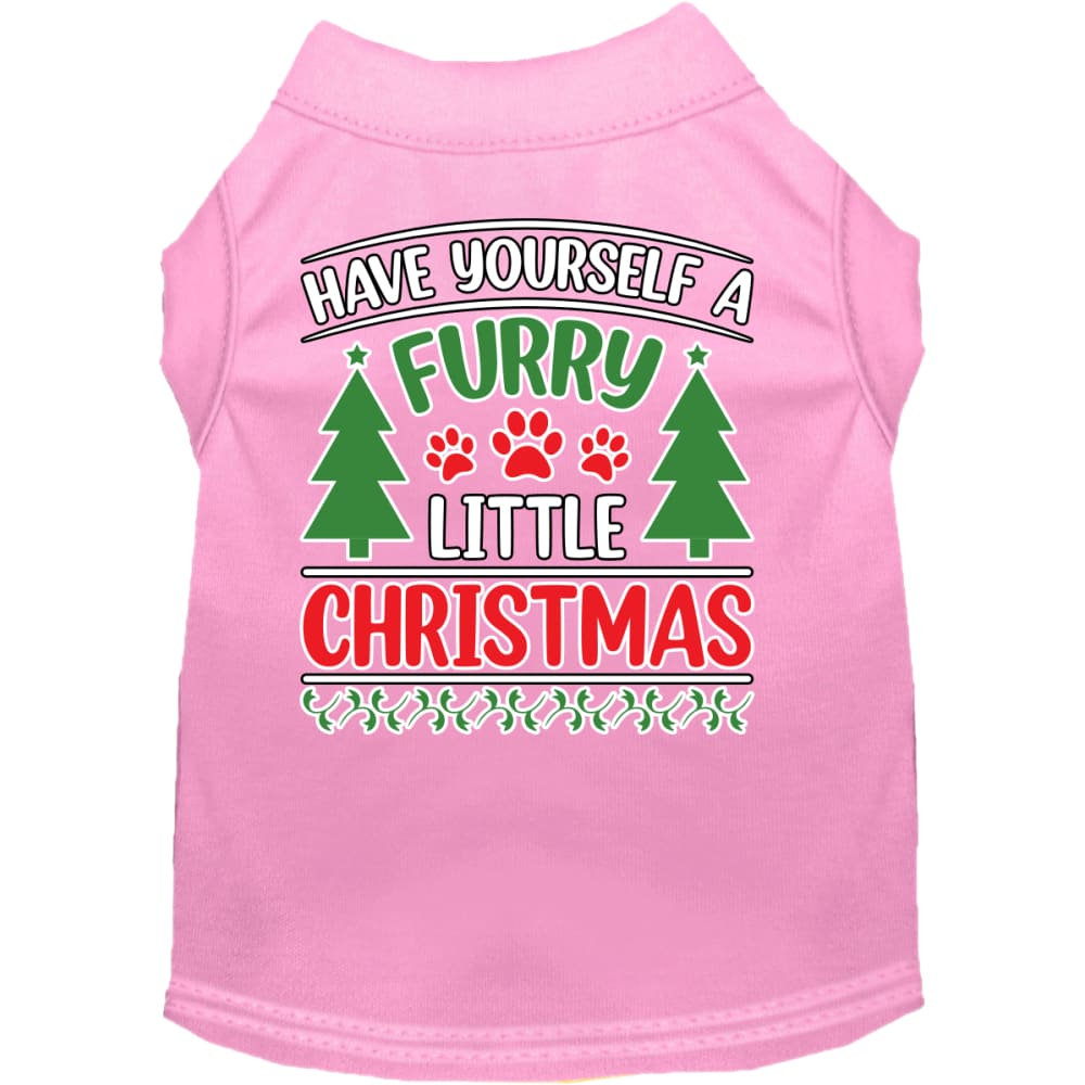 Furry Little Christmas Screen Print Pet Shirt - Screen