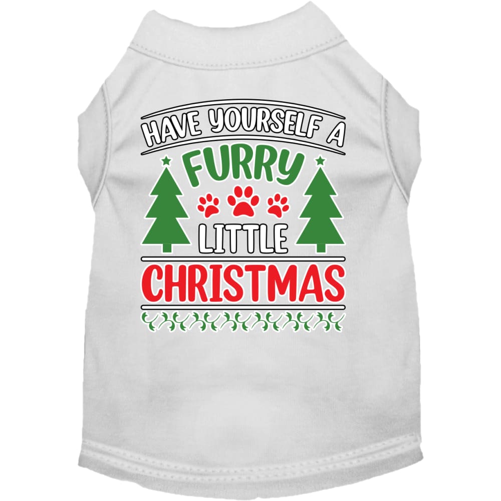 Furry Little Christmas Screen Print Pet Shirt - Screen