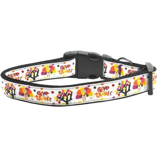 Give Thanks Nylon Cat Collar - Thanksgiving