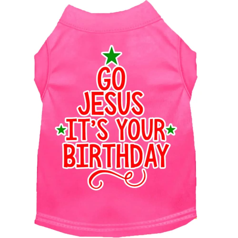 Go Jesus Screen Print Pet Shirt - Screen Print Shirts