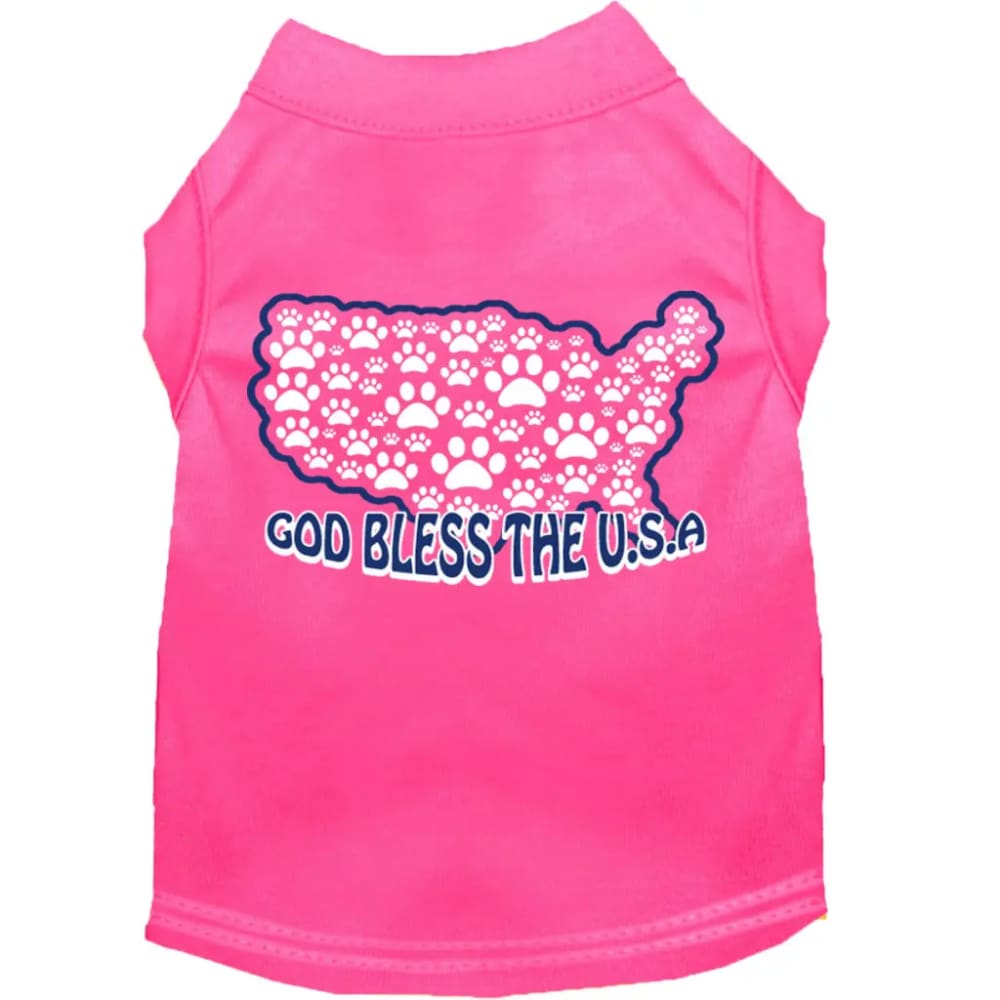 God Bless the USA Screen Print Pet Shirt - Screen Print