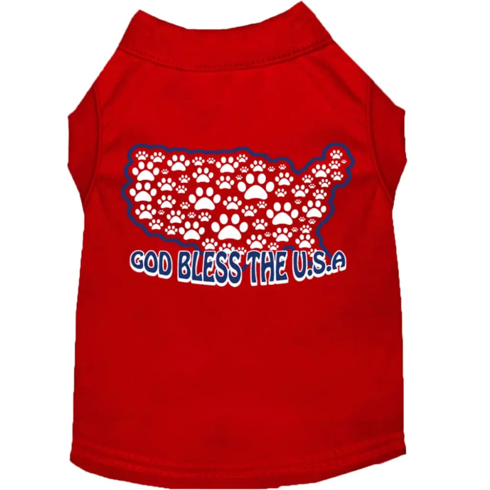 God Bless the USA Screen Print Pet Shirt - Screen Print