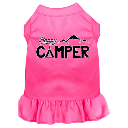 Happy Camper Screen Print Dog Dress - Screen Print Dog