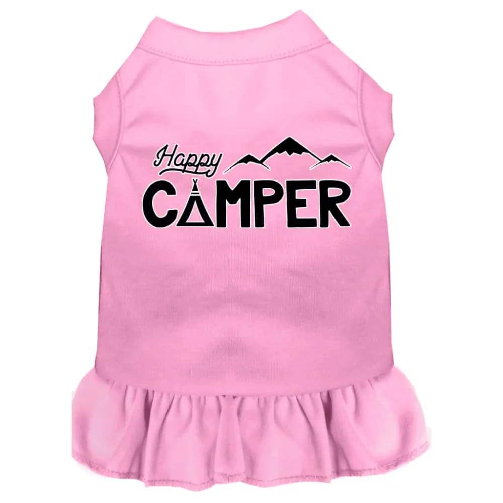 Happy Camper Screen Print Dog Dress - Screen Print Dog