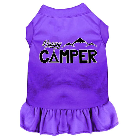 Happy Camper Screen Print Dog Dress - Screen Print Dog