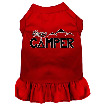 Happy Camper Screen Print Dog Dress - Screen Print Dog