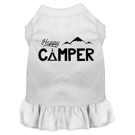 Happy Camper Screen Print Dog Dress - Screen Print Dog