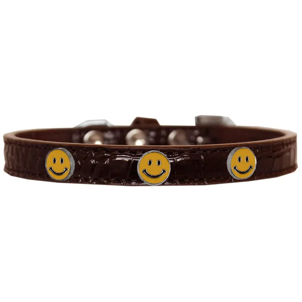 Happy Face Widget Croc Dog Collar - Dog Collars - Designer