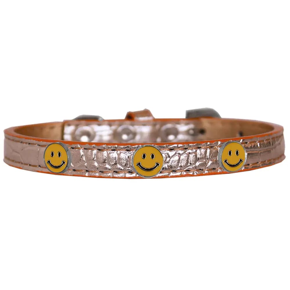 Happy Face Widget Croc Dog Collar - Dog Collars - Designer