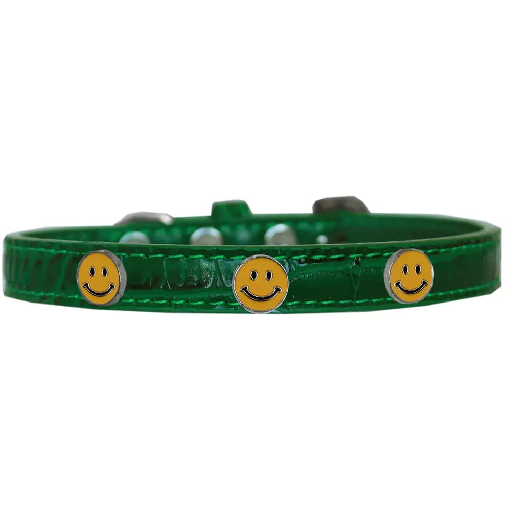 Happy Face Widget Croc Dog Collar - Dog Collars - Designer