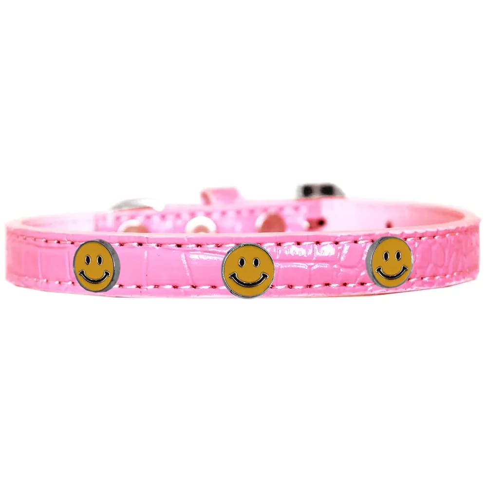 Happy Face Widget Croc Dog Collar - Dog Collars - Designer