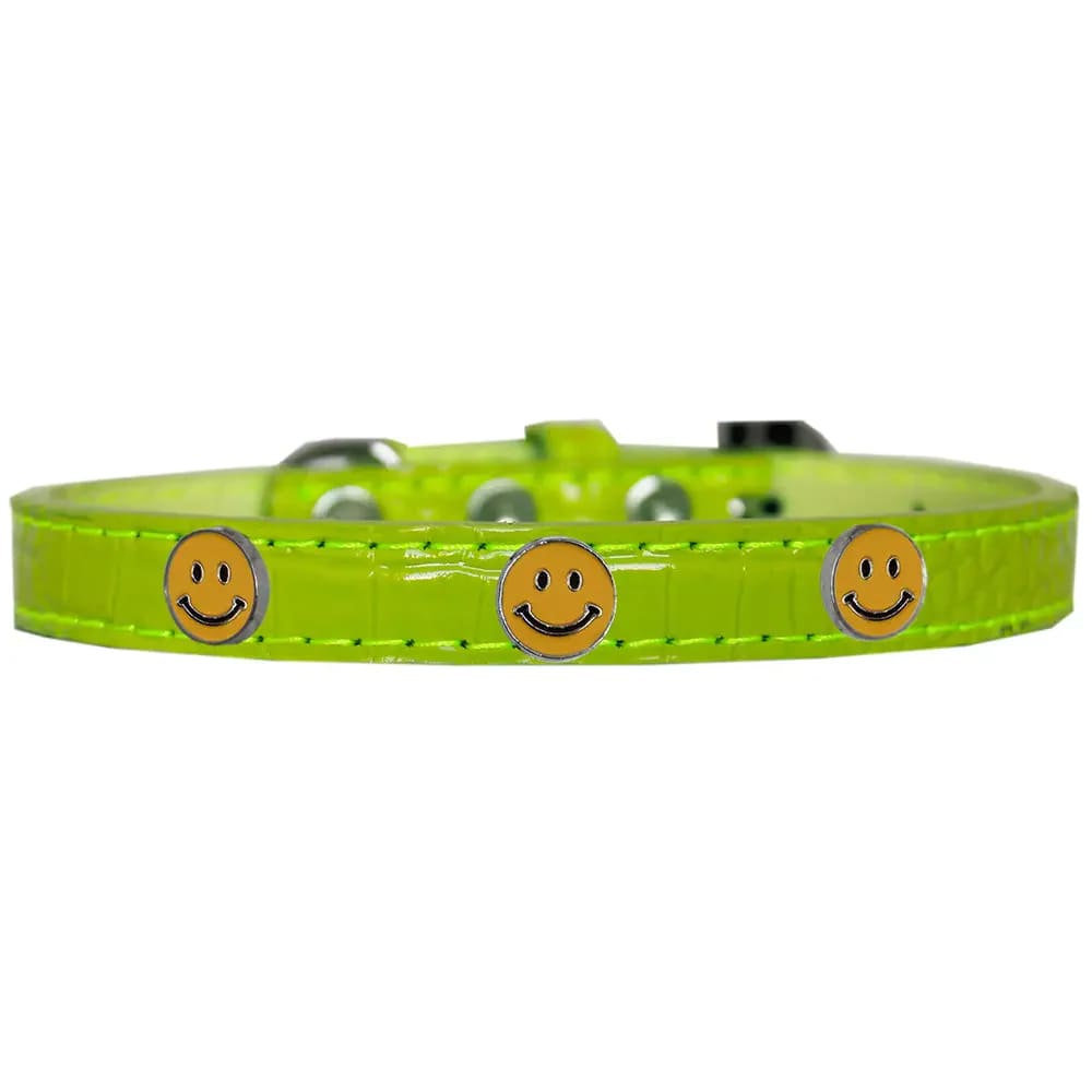 Happy Face Widget Croc Dog Collar - Dog Collars - Designer