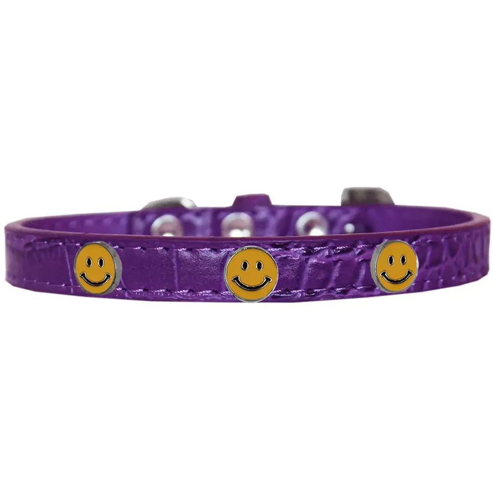 Happy Face Widget Croc Dog Collar - Dog Collars - Designer