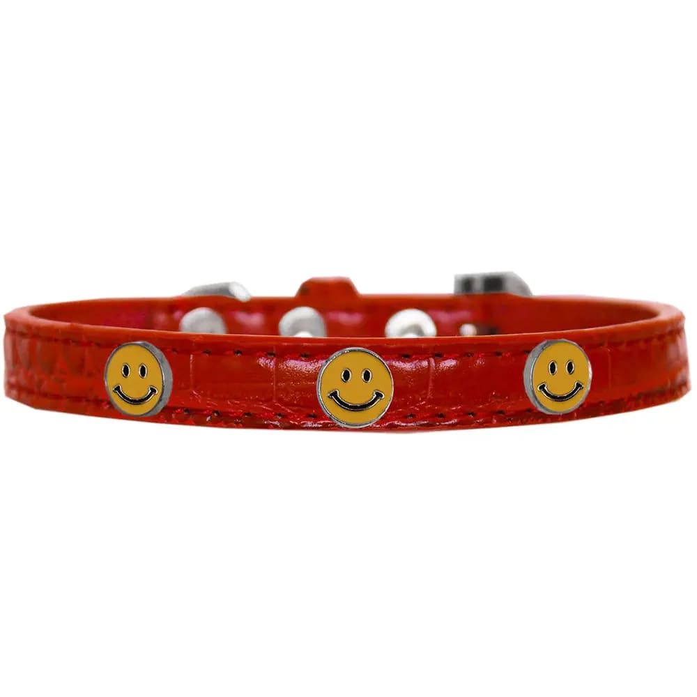 Happy Face Widget Croc Dog Collar - Dog Collars - Designer