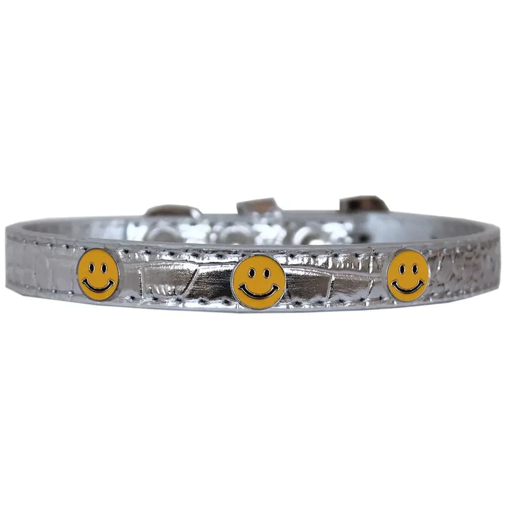 Happy Face Widget Croc Dog Collar - Dog Collars - Designer