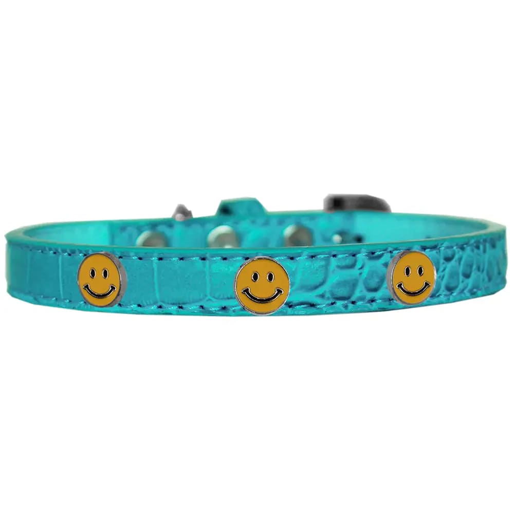 Happy Face Widget Croc Dog Collar - Dog Collars - Designer