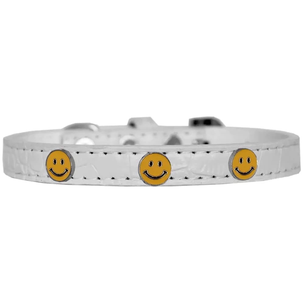 Happy Face Widget Croc Dog Collar - Dog Collars - Designer